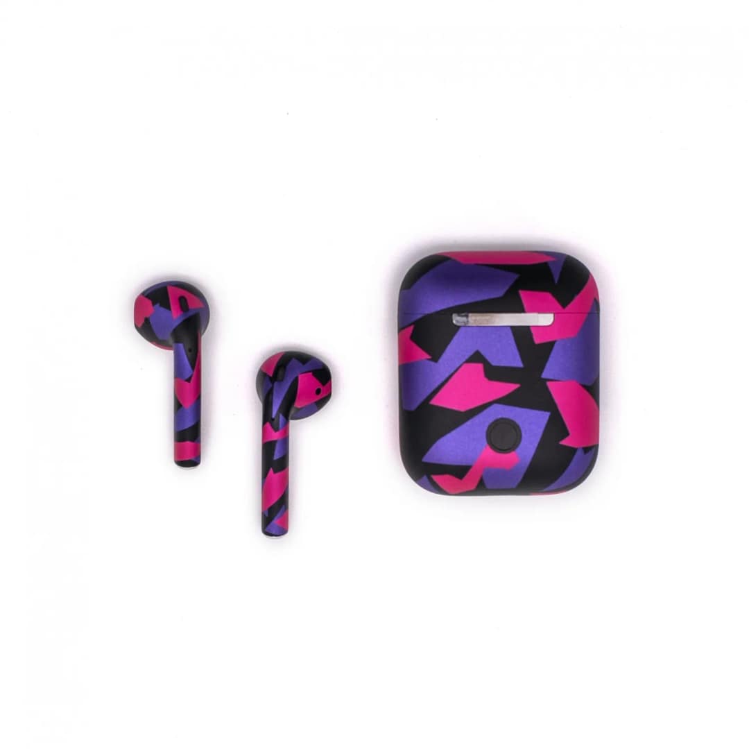 Наушники Apple AirPods 2 Color Army Blak Purple, ARMY Чёрно-фиолетовые — фото 2