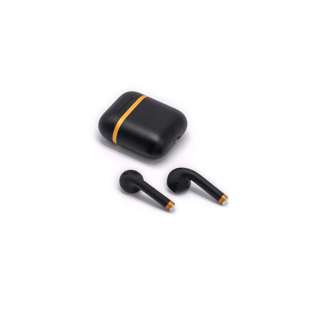 Наушники Apple AirPods 2 Color Total Black Gold, Black-Gold — фото 2