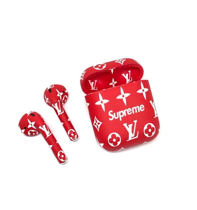 Наушники Apple AirPods 2 Color Total L V Supreme Red Matte, L V Supreme красный