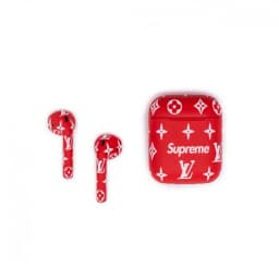 Наушники Apple AirPods 2 Color Total L V Supreme Red Matte, L V Supreme красный — фото 2