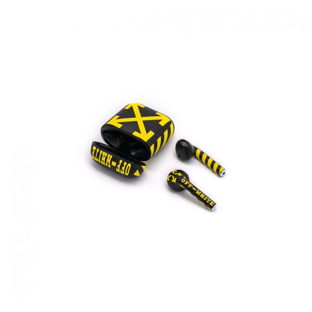 Наушники Apple AirPods 2 Color Total Off-White Black Yellow, Off-White Чёрно-жёлтые