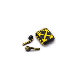 Наушники Apple AirPods 2 Color Total Off-White Black Yellow, Off-White Чёрно-жёлтые — фото 5