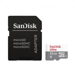 Карта памяти Sandisk Ultra MicroSDHC Class 10 UHS-I 80Мб с SDSQUNS-032G-GN6TA — фото 1