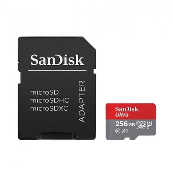 Карта памяти Sandisk Ultra MicroSDXC Class 10 UHS-I U1 A1 100 Мб с SDSQUAR-256G-GN6MA