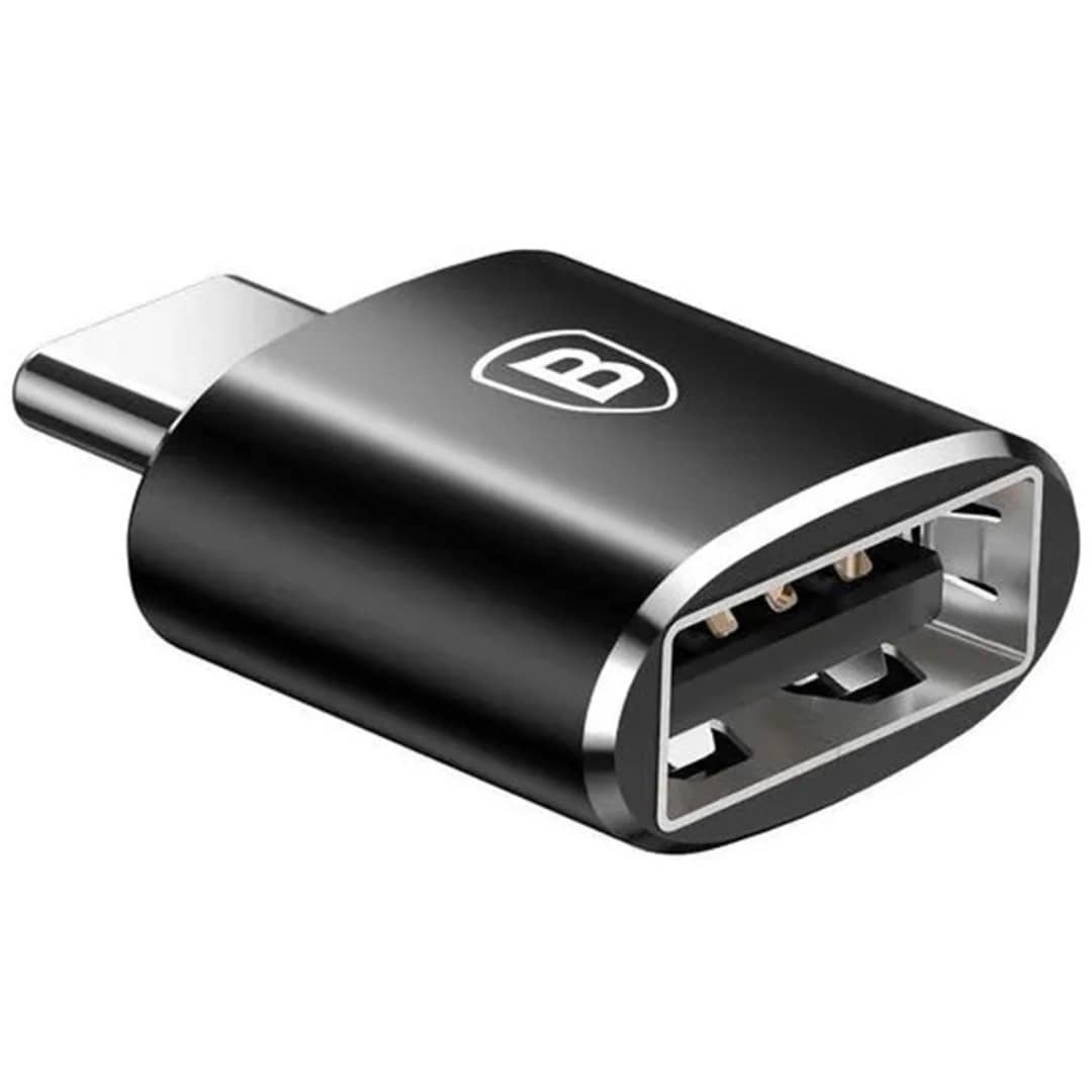 Переходник Baseus Adapter Converter USB-C - USB-A CATOTG-01 Black, Черный — фото 2