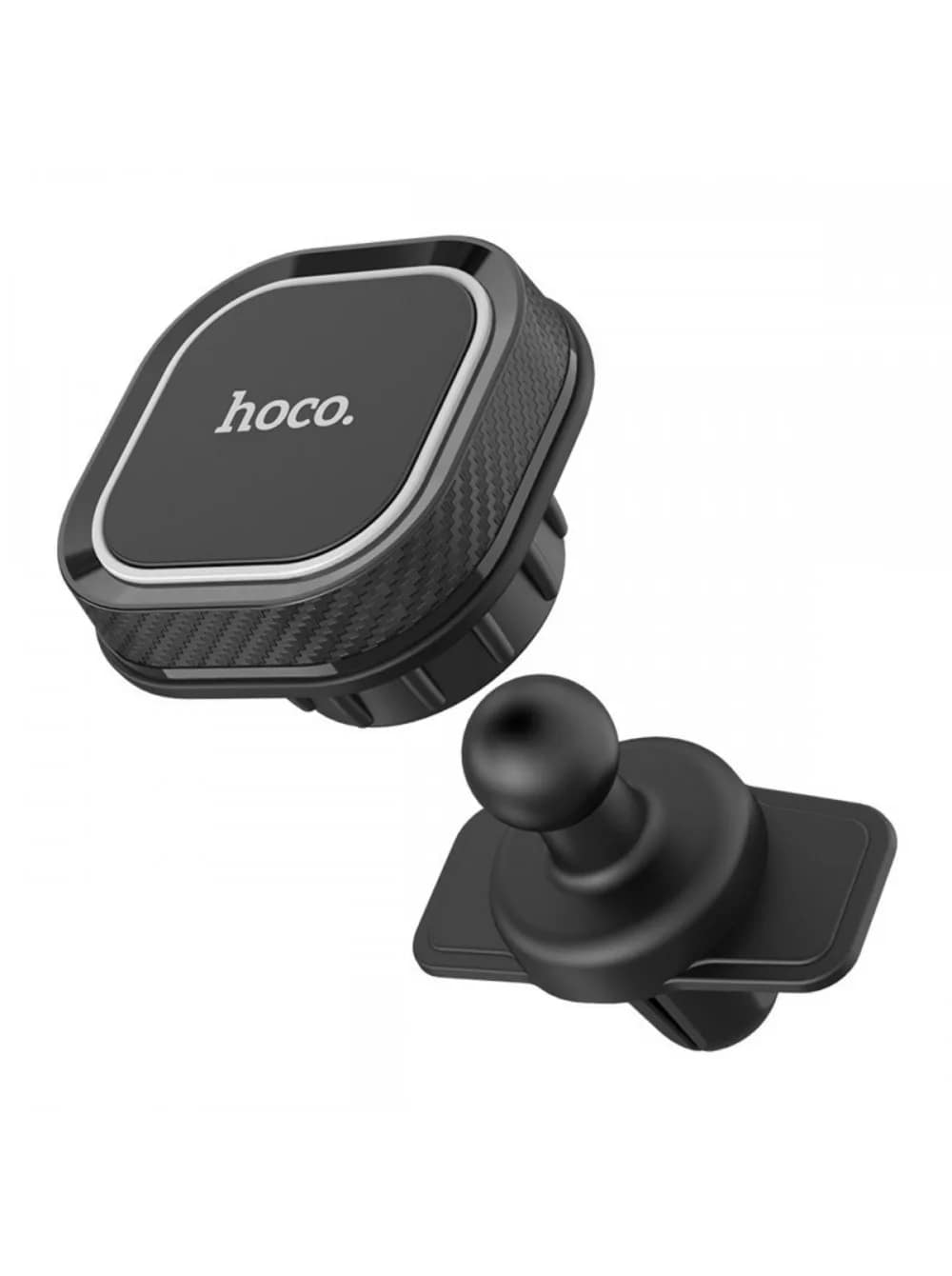 Автомобильный держатель Hoco CA52 Intelligent air outlet in-car holder магнитный универсальный в решетку Black, Черный — фото 3