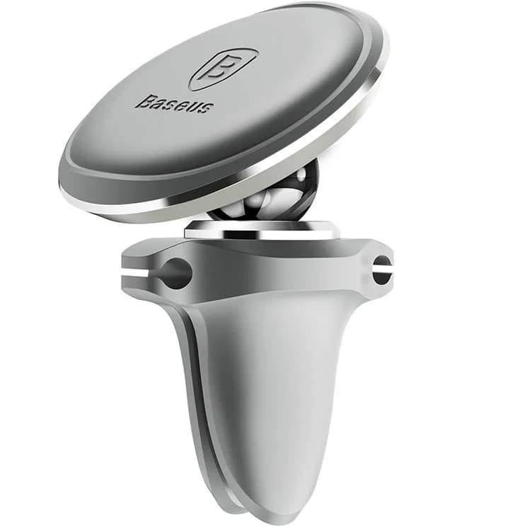 Автомобильный держатель Baseus Magnetic Air Vent Car Mount Holder Silver, Серебристый — фото 2