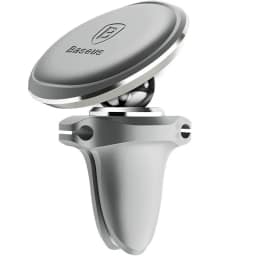 Автомобильный держатель Baseus Magnetic Air Vent Car Mount Holder Silver, Серебристый — фото 2
