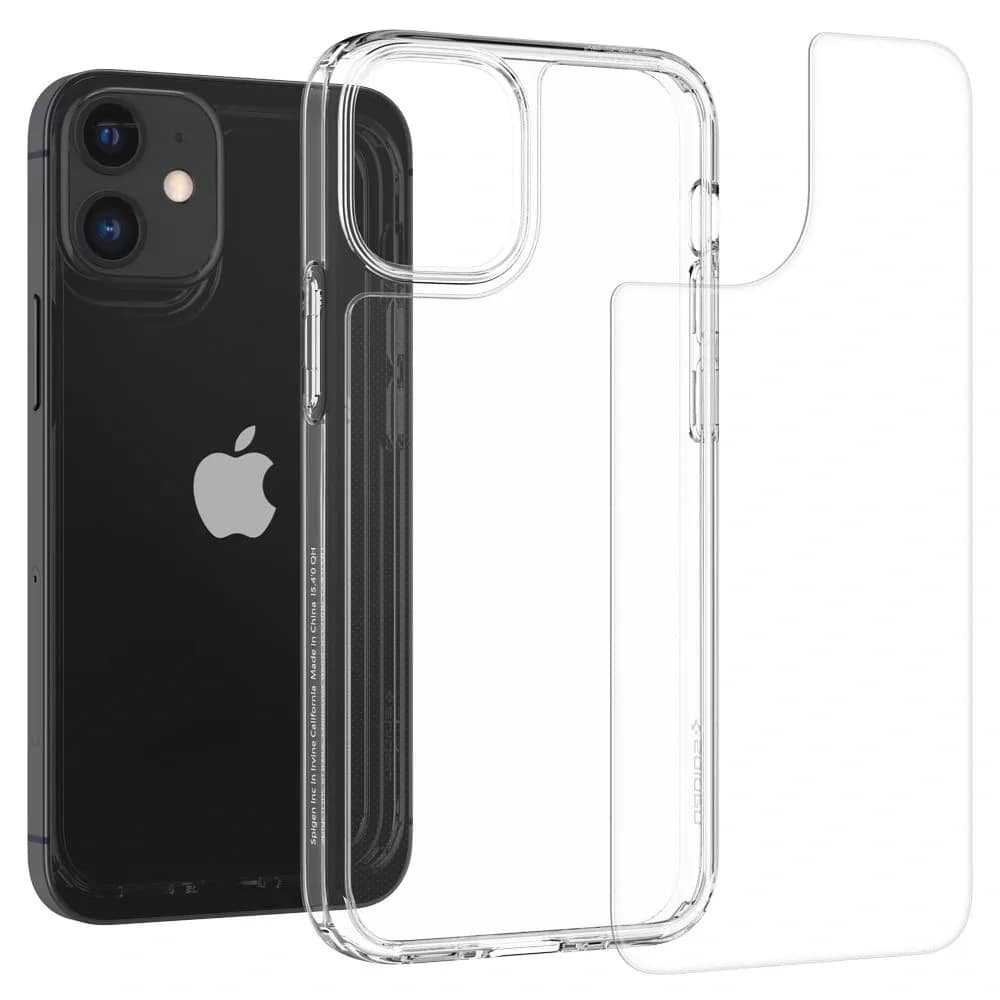 Чехол Spigen Quartz Hybrid для iPhone 12 Mini Crystal Clear, Прозрачный — фото 9