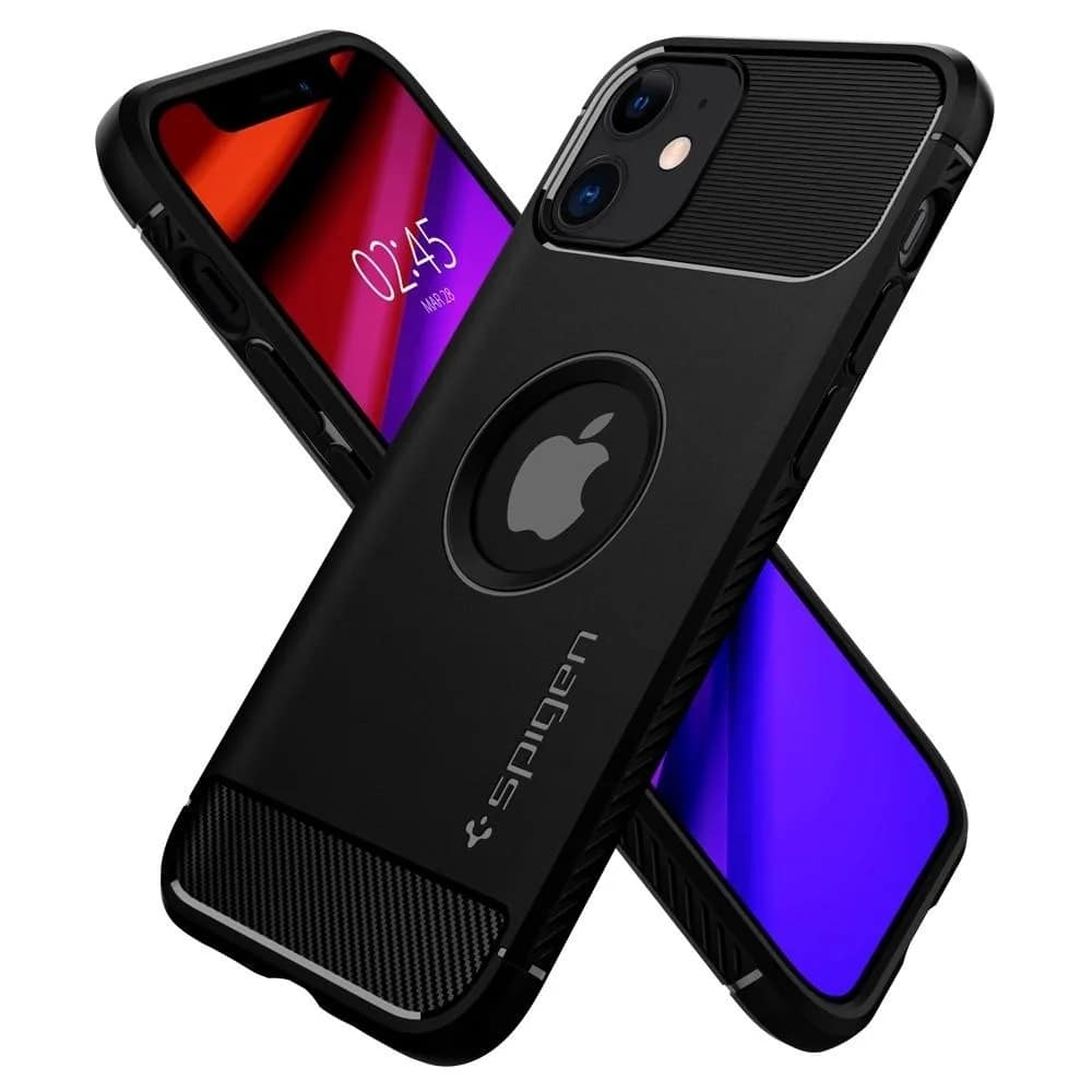 Чехол Spigen Rugged Armor для iPhone 12 Mini, Black — фото 2