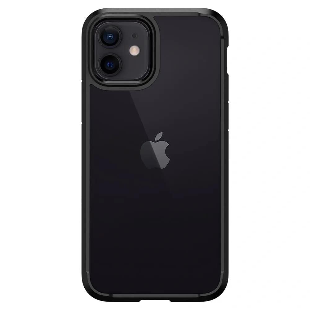 Чехол Spigen Ultra Hybrid для iPhone 12 Mini Matte Black, Прозрачный тёмный — фото 5