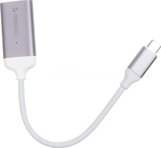 Адаптер Deppa USB Type-C - HDMI Space, Gray