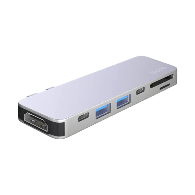 Хаб Deppa USB-C 7 в 1, Silver
