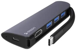 Хаб Deppa USB-C 5 в 1 Space, Gray — фото 1