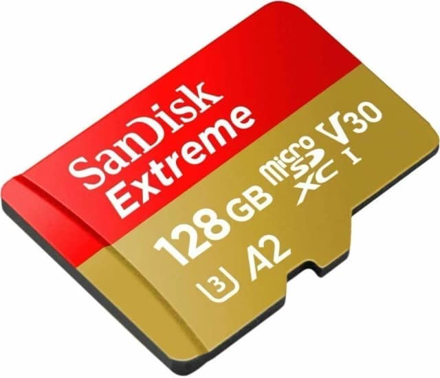 Карта памяти Sandisk Extreme MicroSDXC Class 10 UHS-I U3 V30 A2 190 Мб с SDSQXAA-128G-GN6MN