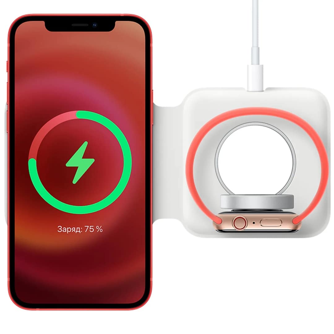 Беспроводное зарядное устройство Apple MagSafe Duo Charger MHXF3ZE A, White — фото 2