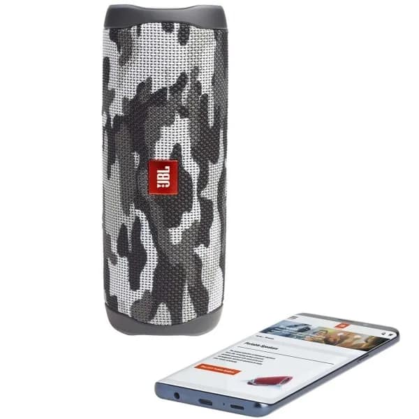 Беспроводная акустика JBL Flip 5 Arctic camouflage, ARMY Белый — фото 7