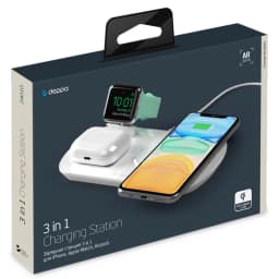Беспроводное зарядное устройство Deppa 17.5W iPhone Apple Watch Airpods 24010, White — фото 3