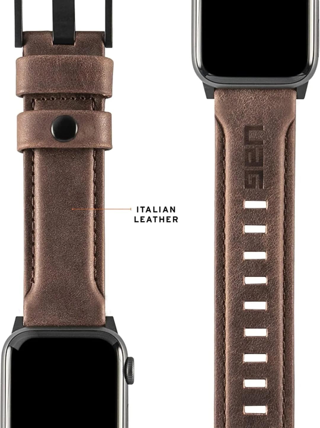 Ремешок UAG Leather 45mm Apple Watch Brown, Коричневый — фото 3