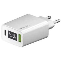 Сетевое зарядное устройство Deppa 30W USB-A USB-C 11379, White — фото 1