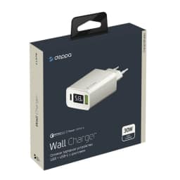 Сетевое зарядное устройство Deppa 30W USB-A USB-C 11379, White — фото 2