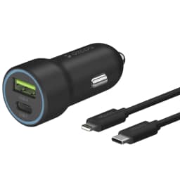 Автомобильное зарядное устройство Deppa 20W USB-A USB-C 11297, Black — фото 1