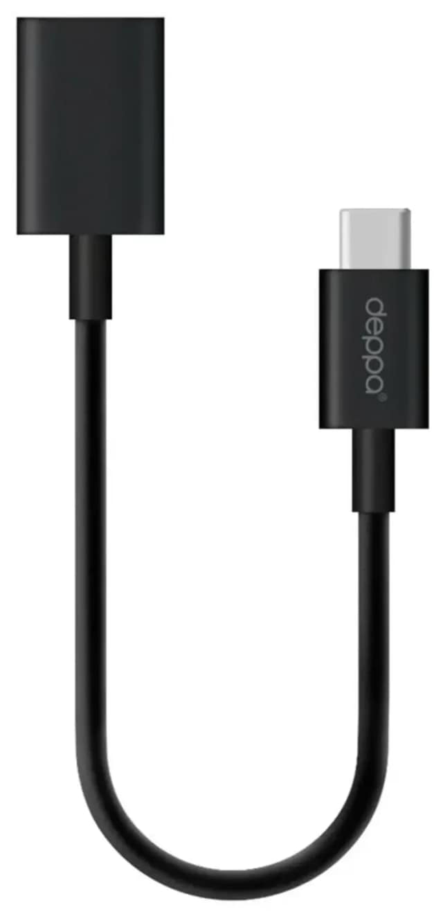 Адаптер Deppa Type-C - USB A USB 3.0 0.15м, Black
