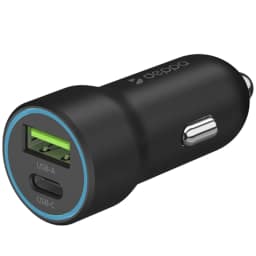 Автомобильное зарядное устройство Deppa 20W USB-A USB-C 11298, Black — фото 1