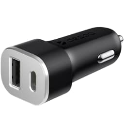 Автомобильное зарядное устройство Deppa 20W USB-A USB-C 1288, Black — фото 1