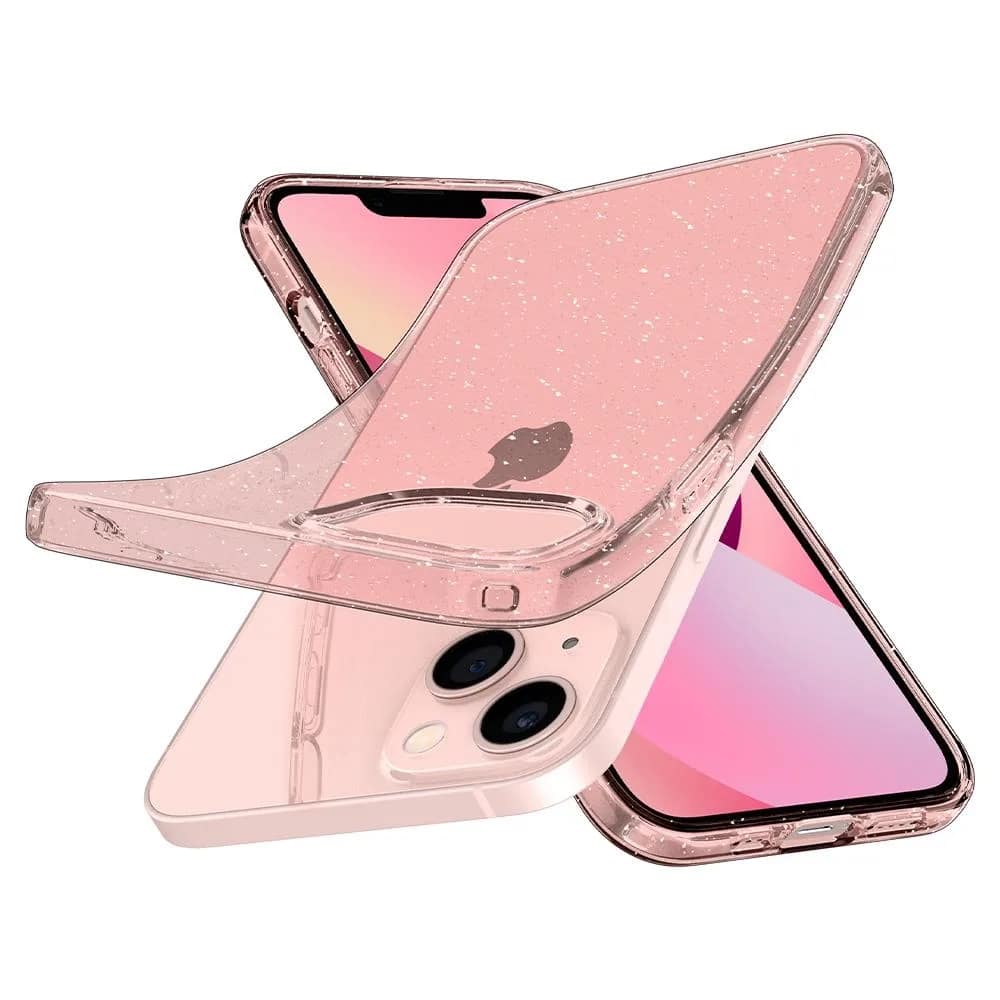 Чехол Spigen Liquid Crystal для iPhone 13 Mini Glitter Rose, Pink — фото 7