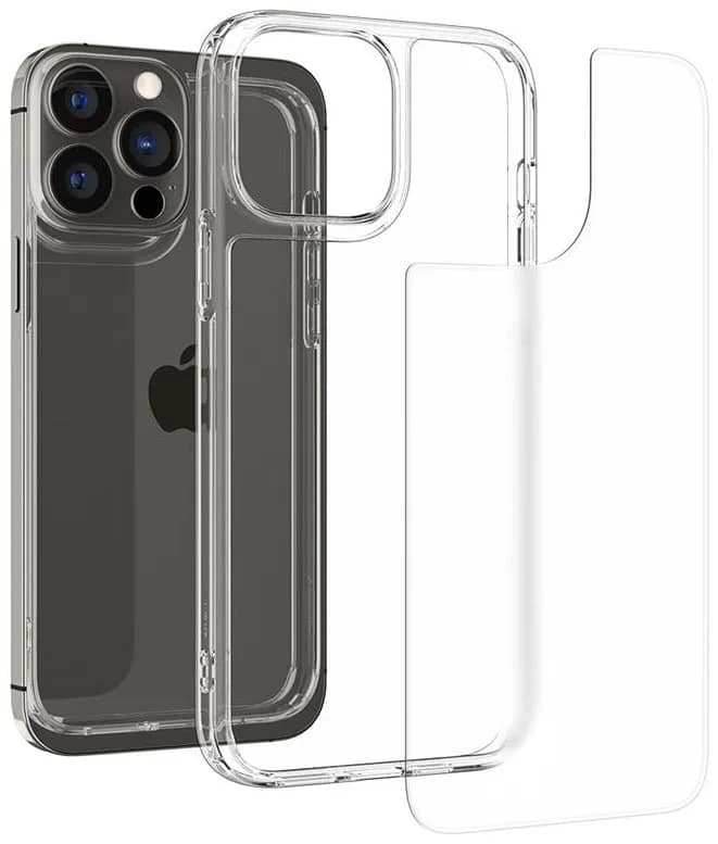 Чехол Spigen Quartz Hybrid для iPhone 13 Pro Matte Clear, Прозрачный — фото 4