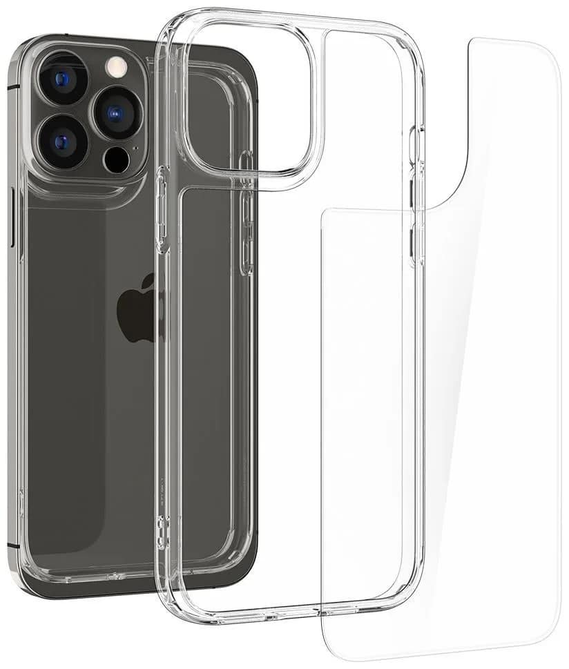 Чехол Spigen Quartz Hybrid для iPhone 13 Pro Crystal Clear, Прозрачный — фото 5