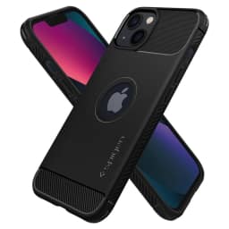 Чехол Spigen Rugged Armor для iPhone 13 Matte, Black — фото 8