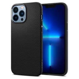 Чехол Spigen Liquid Air для iPhone 13 Pro Max Matte, Black — фото 8