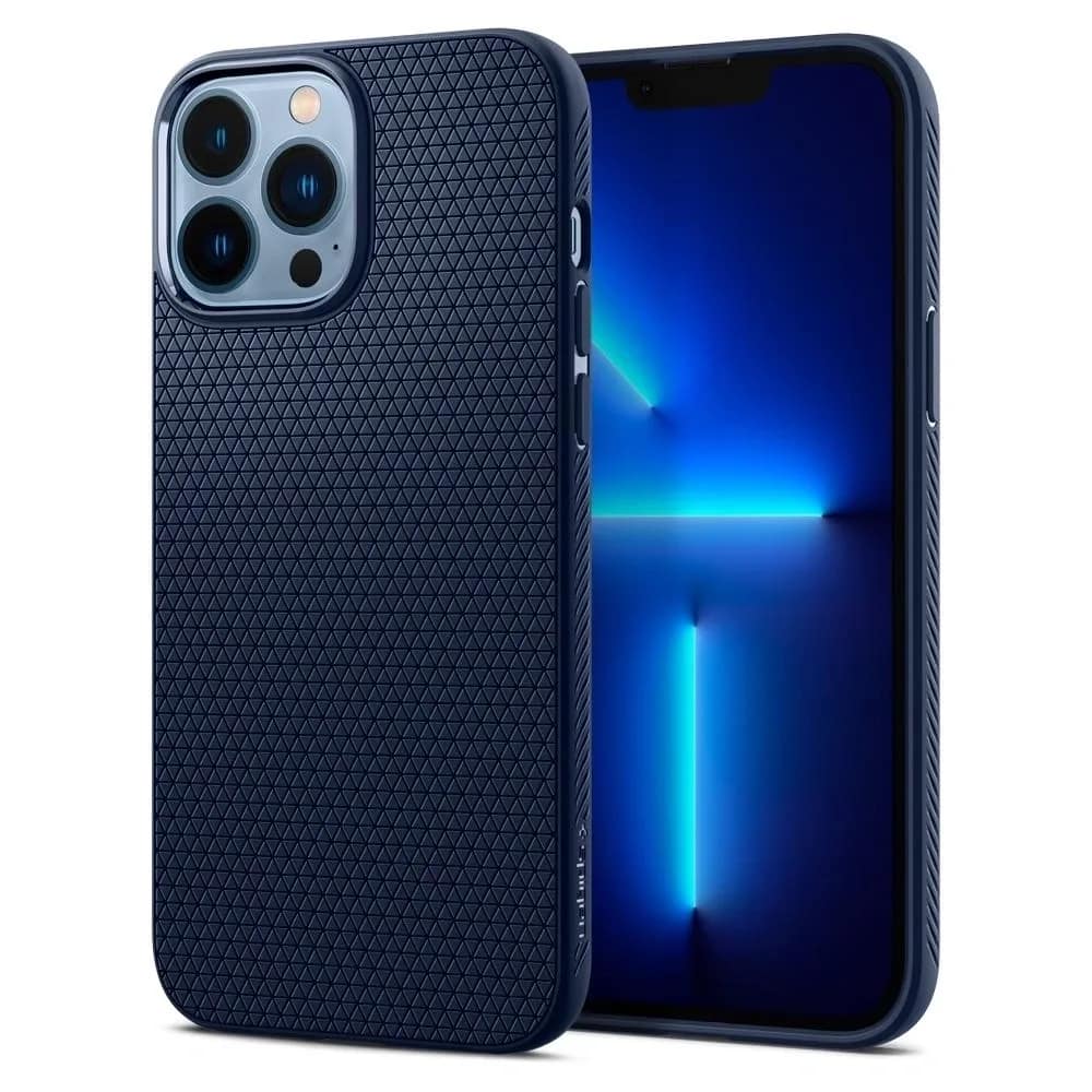 Чехол Spigen Liquid Air для iPhone 13 Pro Max Navy Blue, Midnight Blue — фото 9