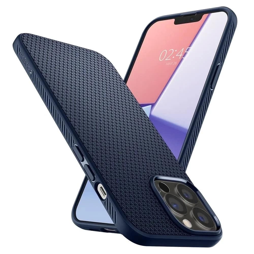 Чехол Spigen Liquid Air для iPhone 13 Pro Max Navy Blue, Midnight Blue — фото 10
