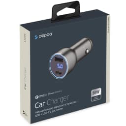 Автомобильное зарядное устройство Deppa 36W USB-A USB-C 11294 Graphite, Gray — фото 2