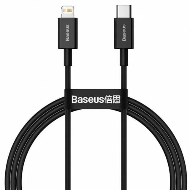 Кабель Baseus USB-C Lightning 20W 1m CATLYS-A01 Black, Черный