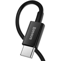Кабель Baseus USB-C Lightning 20W 1m CATLYS-A01 Black, Черный — фото 3