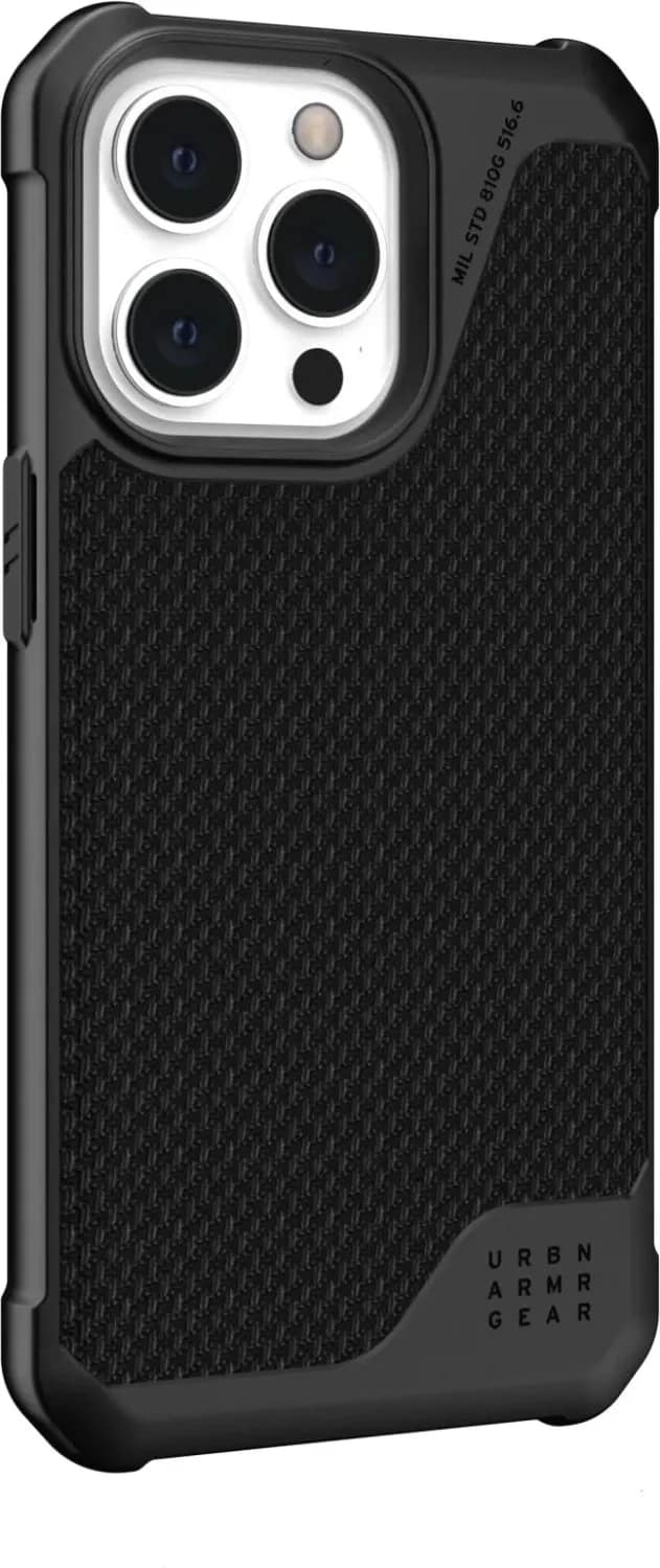 Чехол UAG Metropolis LT with MagSafe для iPhone 13 Pro Kevlar, Black — фото 4