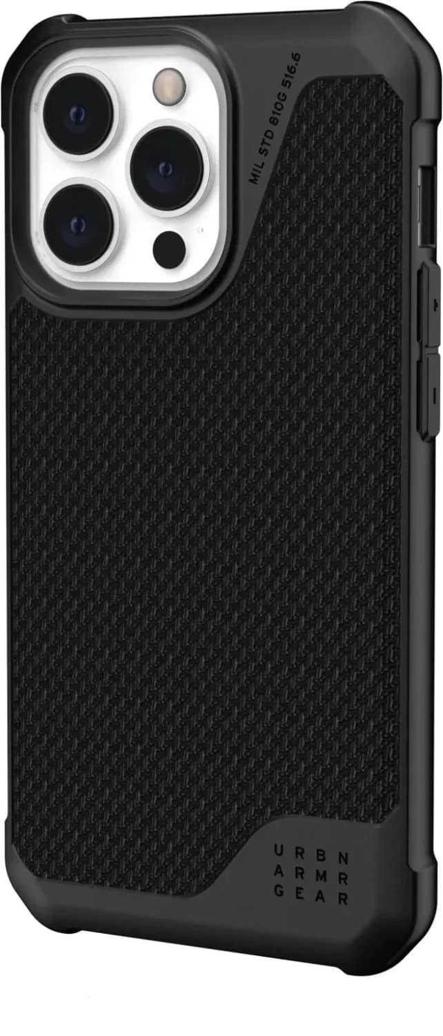 Чехол UAG Metropolis LT with MagSafe для iPhone 13 Pro Kevlar, Black — фото 5