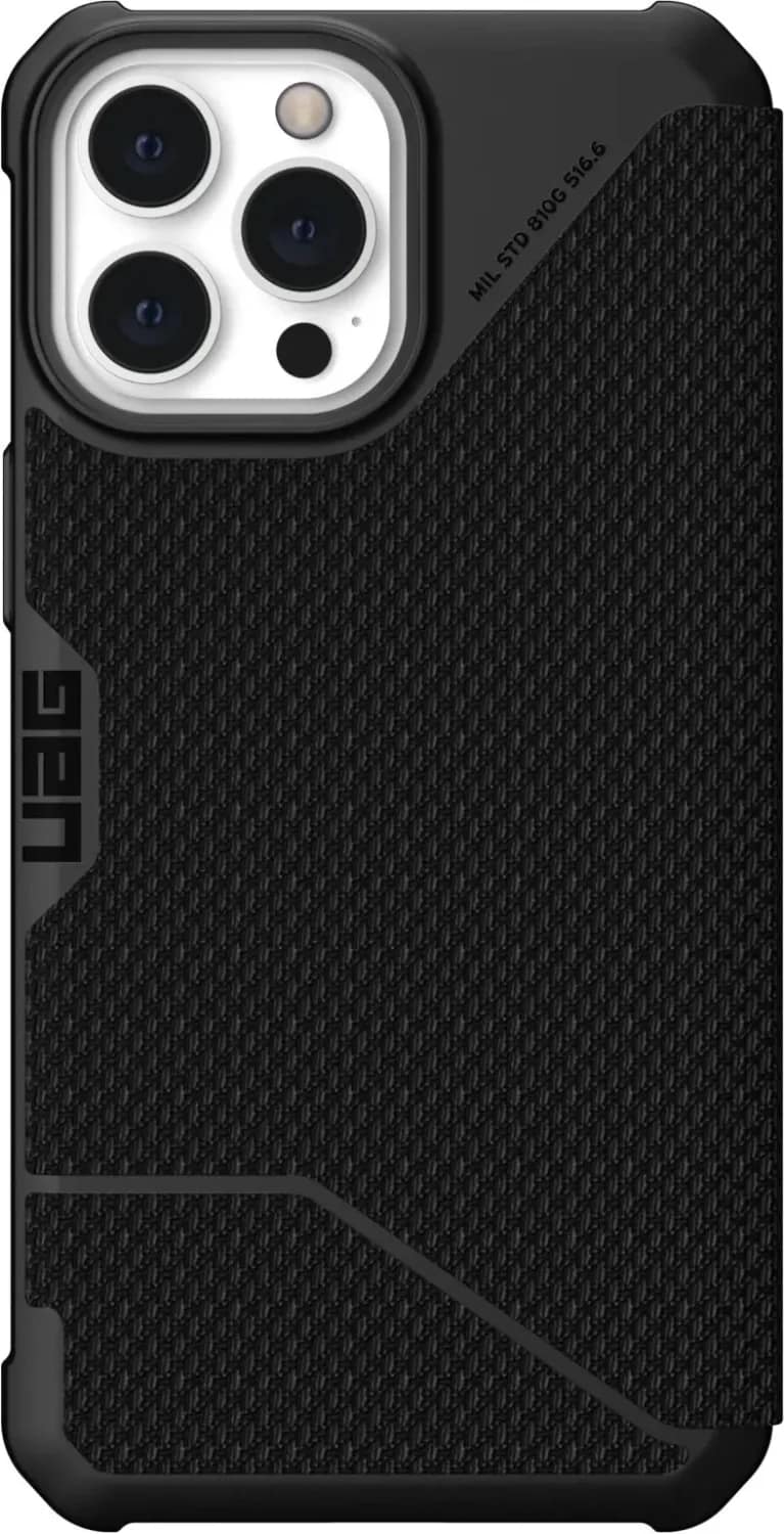 Чехол UAG Metropolis Folio для iPhone 13 Pro Max Kevlar, Black — фото 2