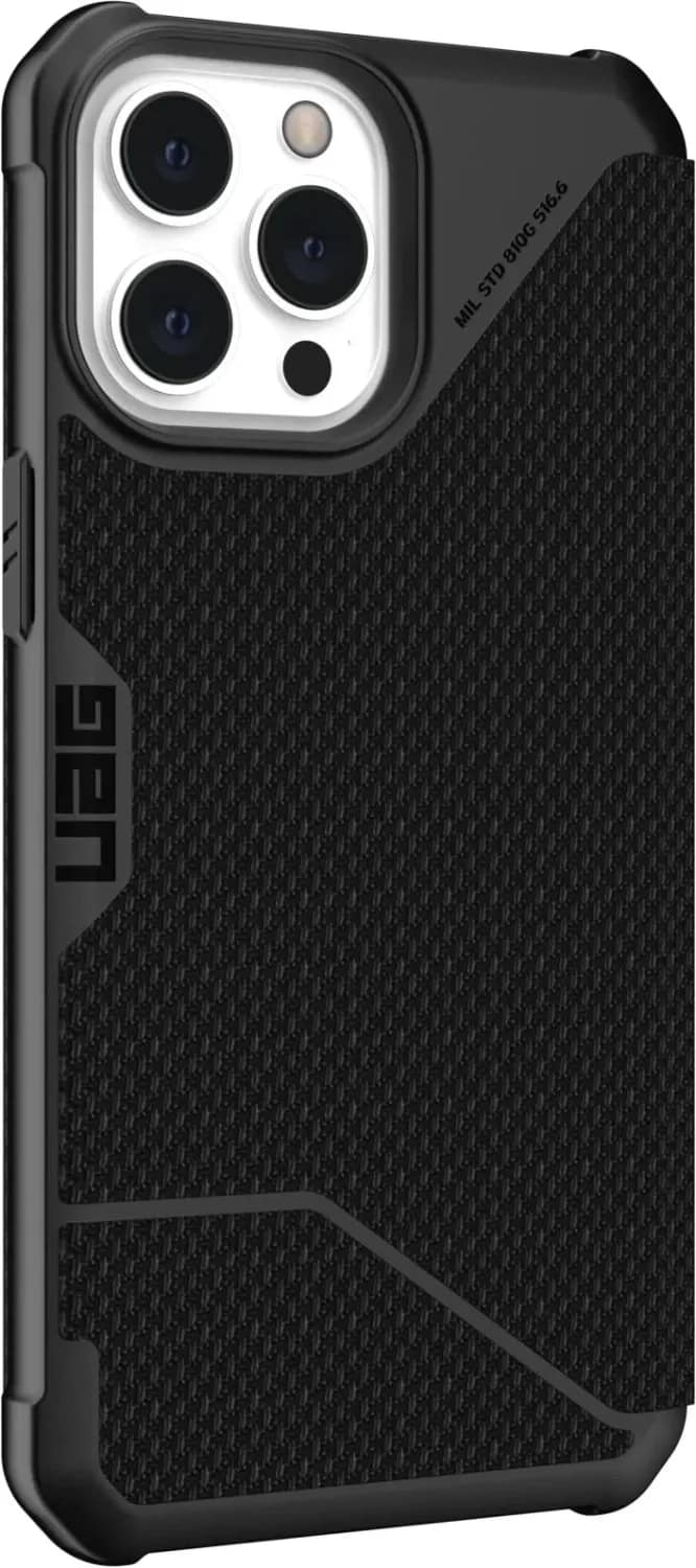 Чехол UAG Metropolis Folio для iPhone 13 Pro Max Kevlar, Black — фото 4