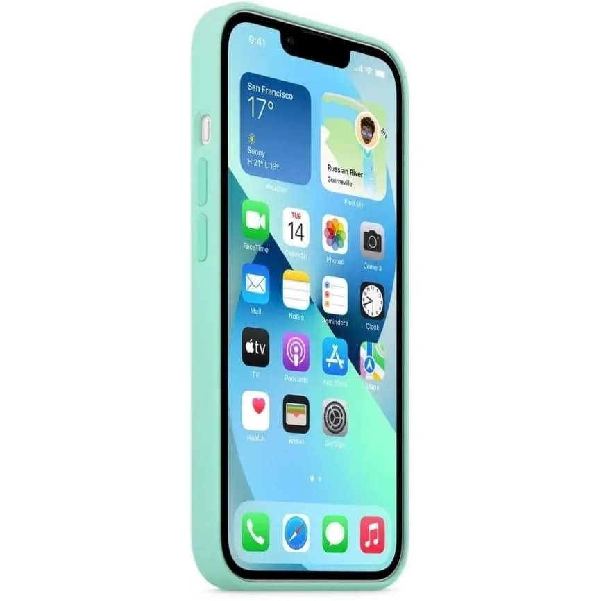 Накладка силиконовая MItrifON для iPhone 13, Mint — фото 3