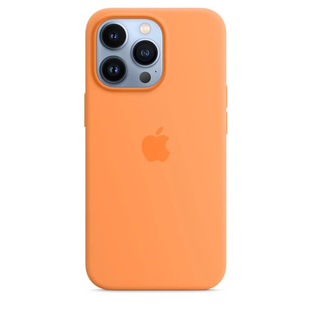 Силиконовый чехол Apple MagSafe для iPhone 13 Pro Spring Mimosa, Orange — фото 4