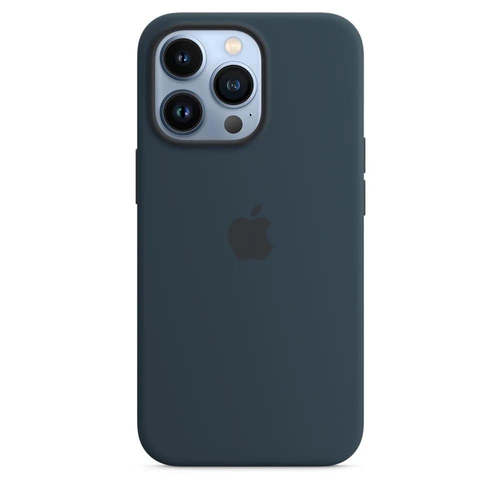 Силиконовый чехол Apple MagSafe для iPhone 13 Pro Blue Whirlpool, Midnight Blue — фото 4