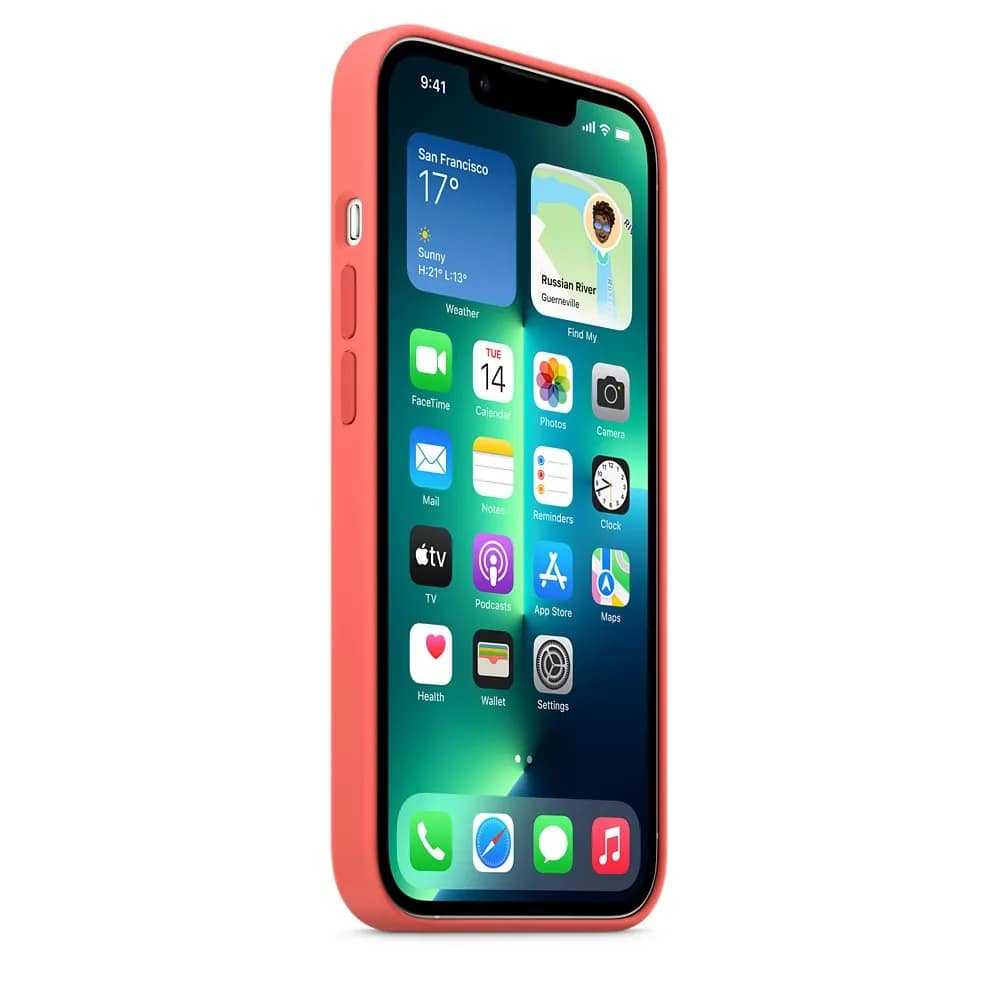 Силиконовый чехол Apple MagSafe для iPhone 13 Pro Розовый помело, Pink — фото 2