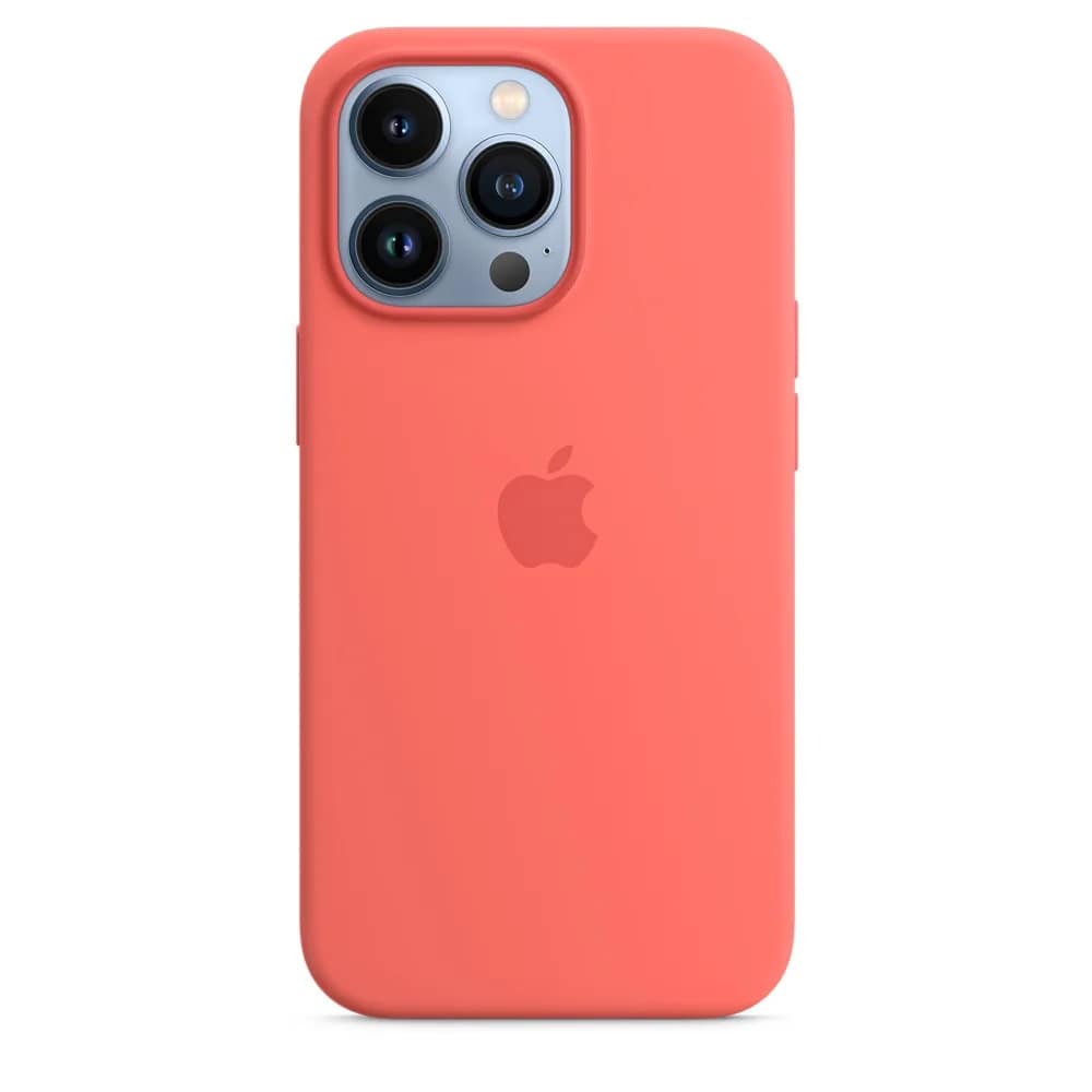 Силиконовый чехол Apple MagSafe для iPhone 13 Pro Розовый помело, Pink — фото 3