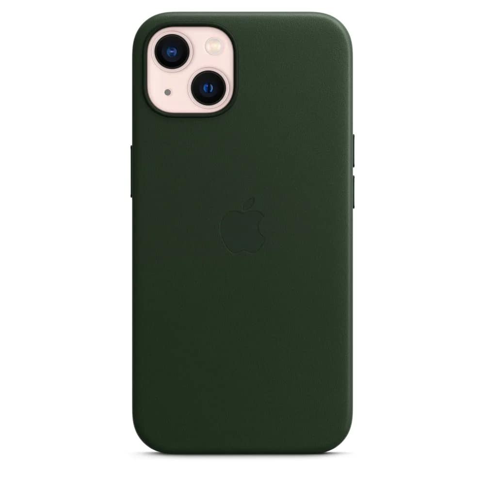Кожаный чехол Apple MagSafe для iPhone 13 Зелёная секвойя, Green — фото 7