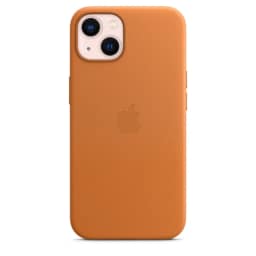 Кожаный чехол Apple MagSafe для iPhone 13 Golden Ocher, Orange — фото 1